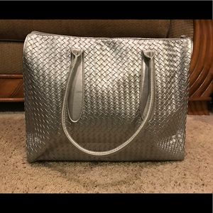 Small Silver Duffle Bag